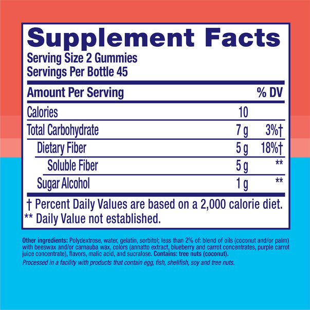 Fiber Well Sugar Free Gummy Vitamin, 90 Gummies