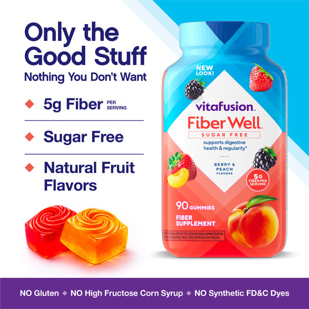 Fiber Well Sugar Free Gummy Vitamin, 90 Gummies